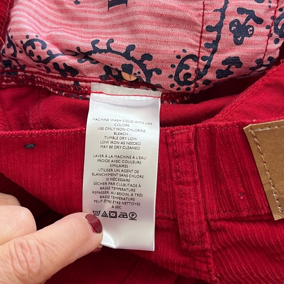 End of Winter Clearance! We The Free Corduroy High Rise Wide Leg Pant Red 24 - Picture 12 of 14